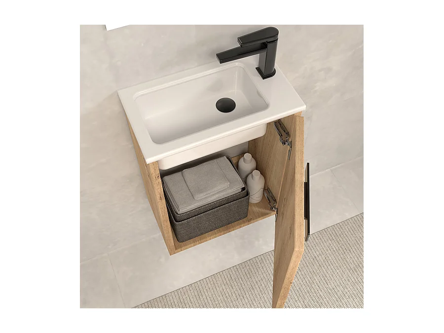 Meuble lave-mains 40x22cm - roble (chêne clair) - COSMOS