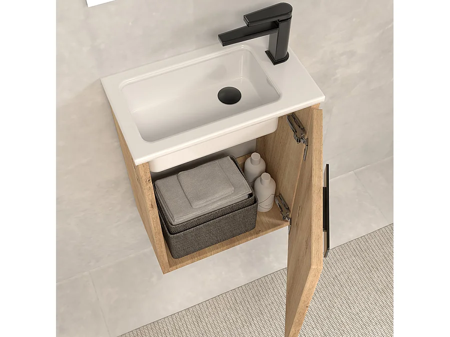 Meuble lave-mains 40x22cm - roble (chêne clair) - COSMOS