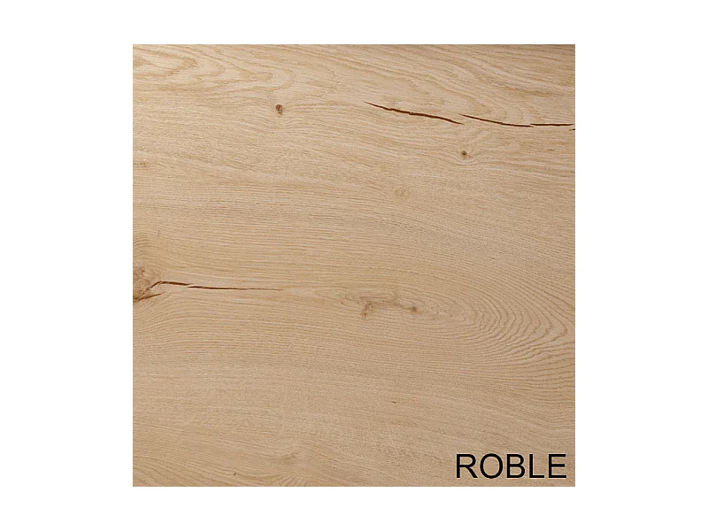 Meuble de salle de bain 80cm simple vasque - 2 tiroirs - ALBA - blanc/roble