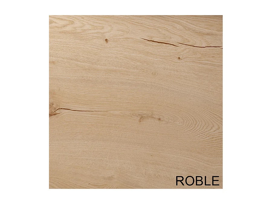 Meuble de salle de bain vasque déportée - 2 tiroirs - PRADO et miroir Led STAM - roble (chêne clair) - 100cm