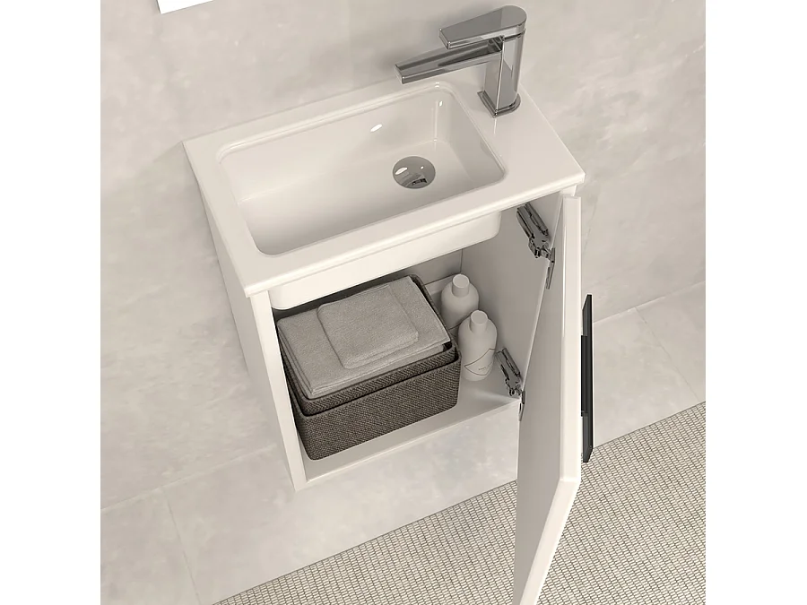 Meuble lave-mains 40x22cm - blanc - COSMOS