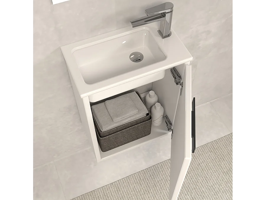 Meuble lave-mains 40x22cm - blanc - COSMOS