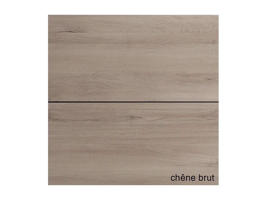 Meuble de salle de bain 100 cm vasque déportée - 2 tiroirs - PRADO - oak (chêne brut)