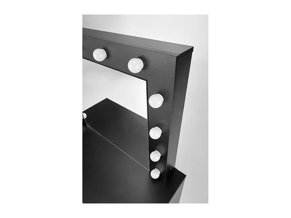 Toeletta Hollywood-S/LED/cassetti/Nero