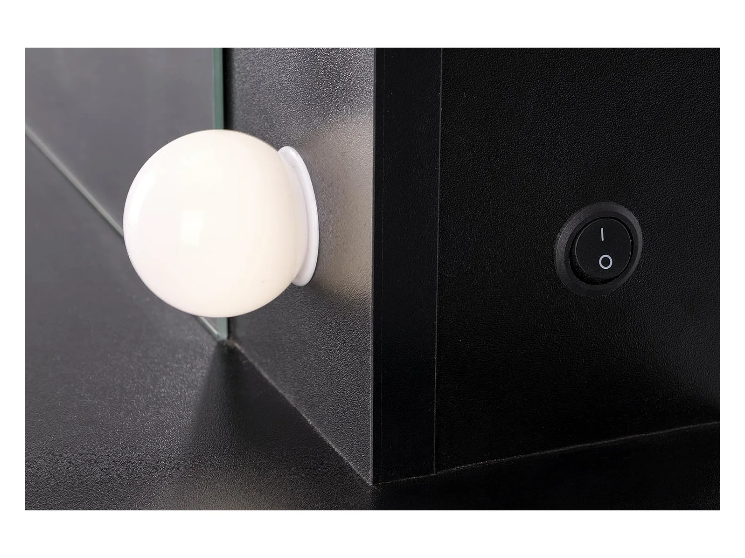 Toeletta Hollywood-S/LED/cassetti/Nero