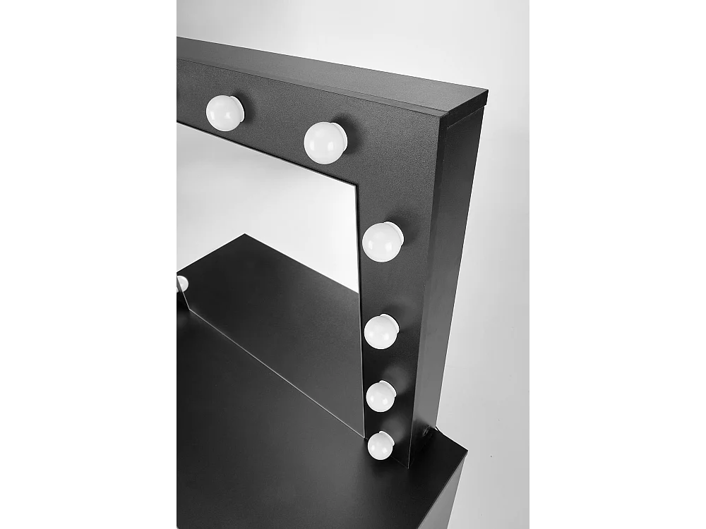 Toeletta Hollywood-S/LED/cassetti/Nero