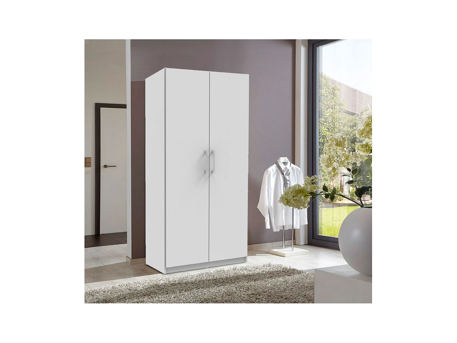 Roupeiro House 2P Abrir Branco