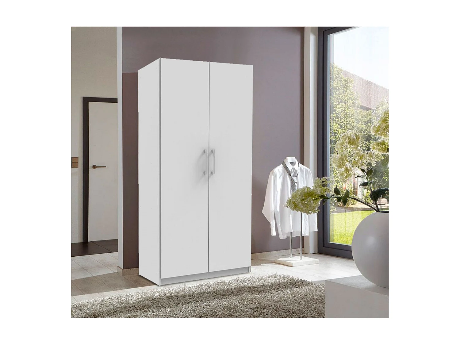 Roupeiro House 2P Abrir Branco