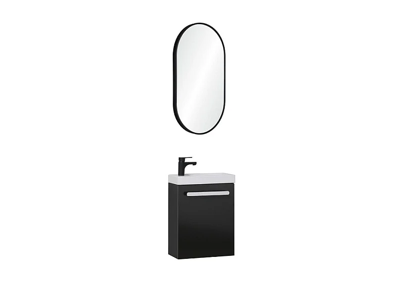 Ensemble lave-mains suspendu NEVADA avec miroir ovale