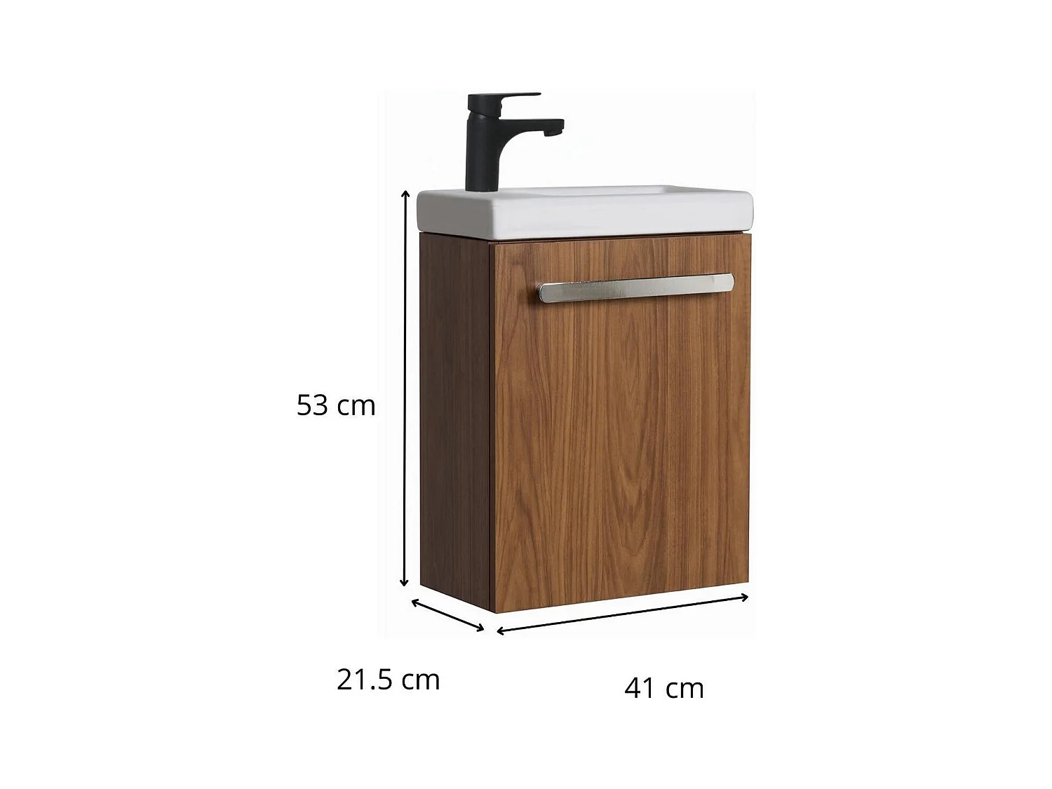 Conjunto de lavabo de pared Nevada con grifo negro