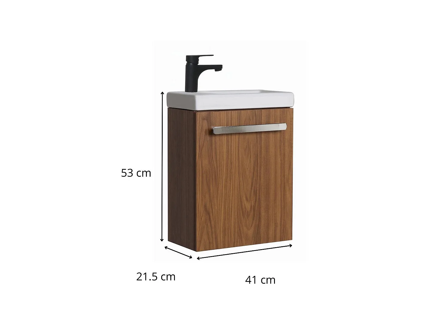 Set lavabo a parete Nevada con rubinetto nero