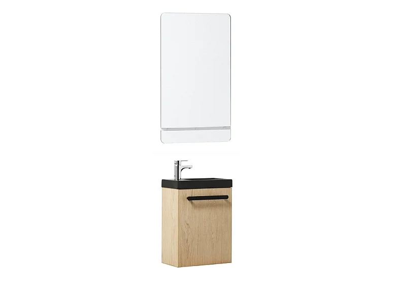 Ensemble lave-mains suspendu NEVADA avec robinet et miroir