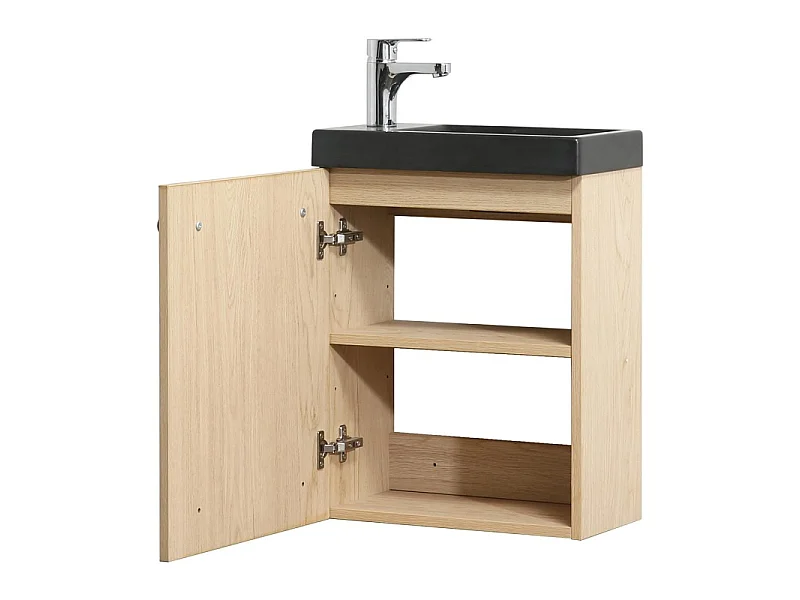 Ensemble lave-mains suspendu NEVADA avec robinet et miroir