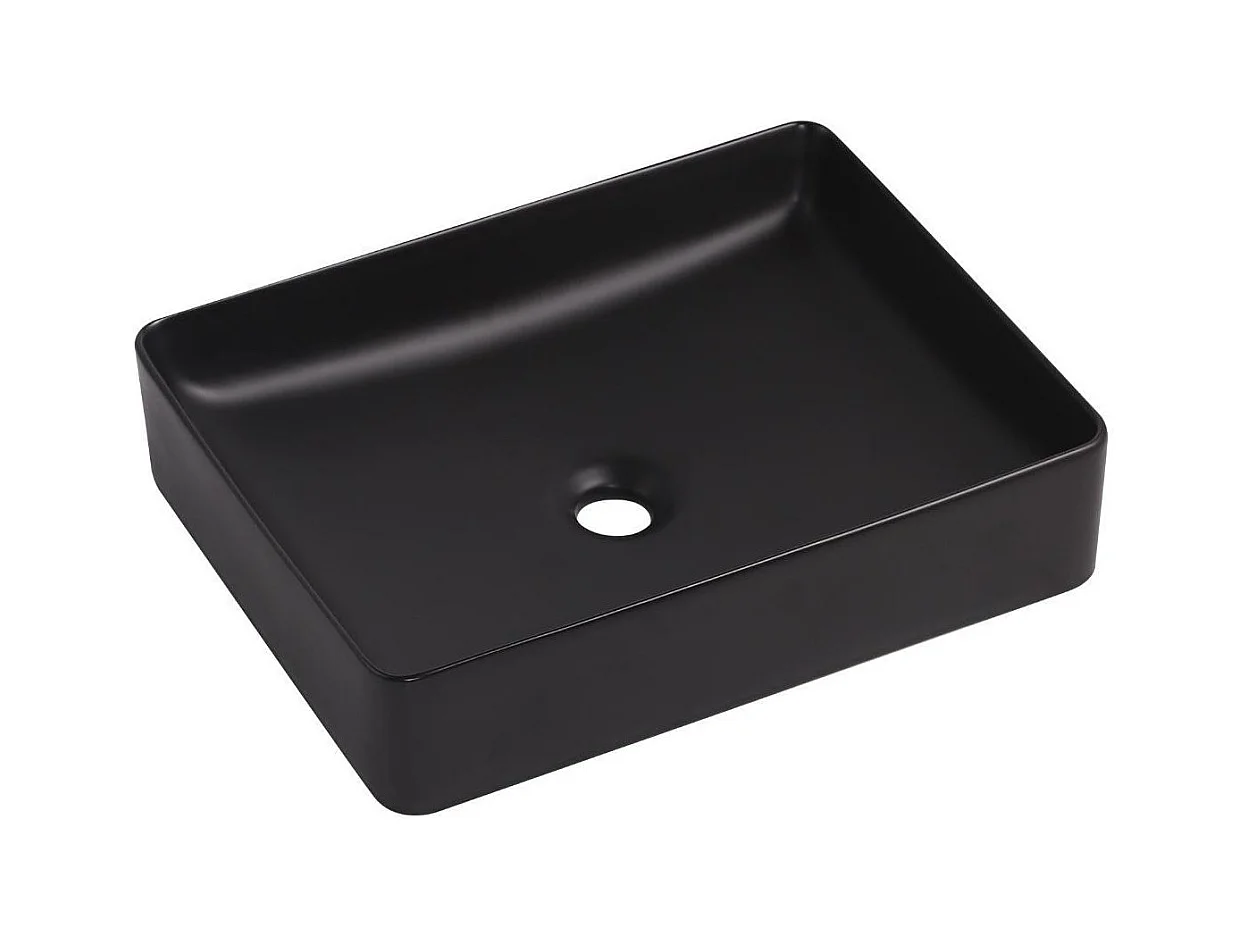 Lavabo rettangolare in ceramica bianca ROMY 47x36cm