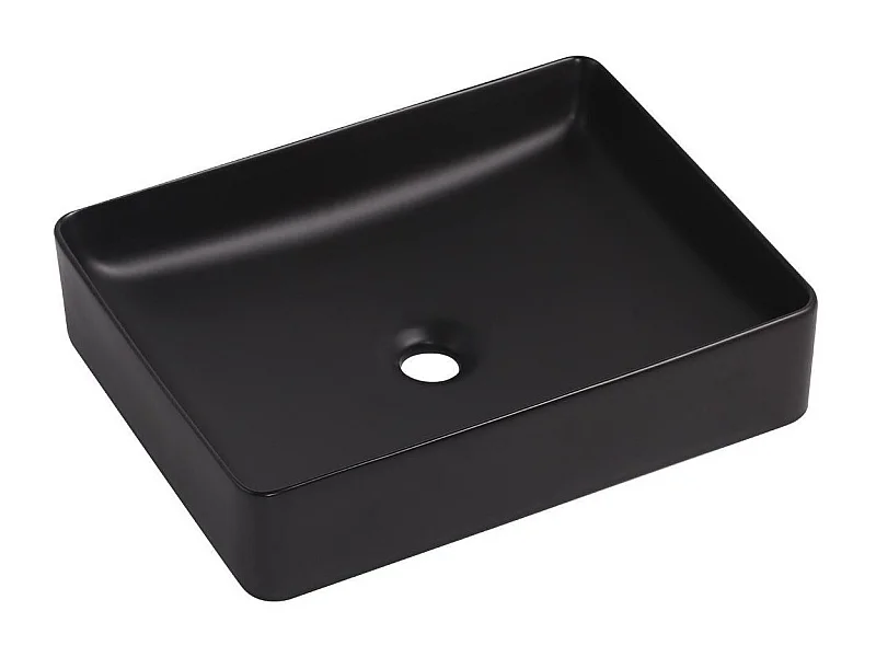 Lavabo rectangular ROMY de cerámica blanca de 47x36cm