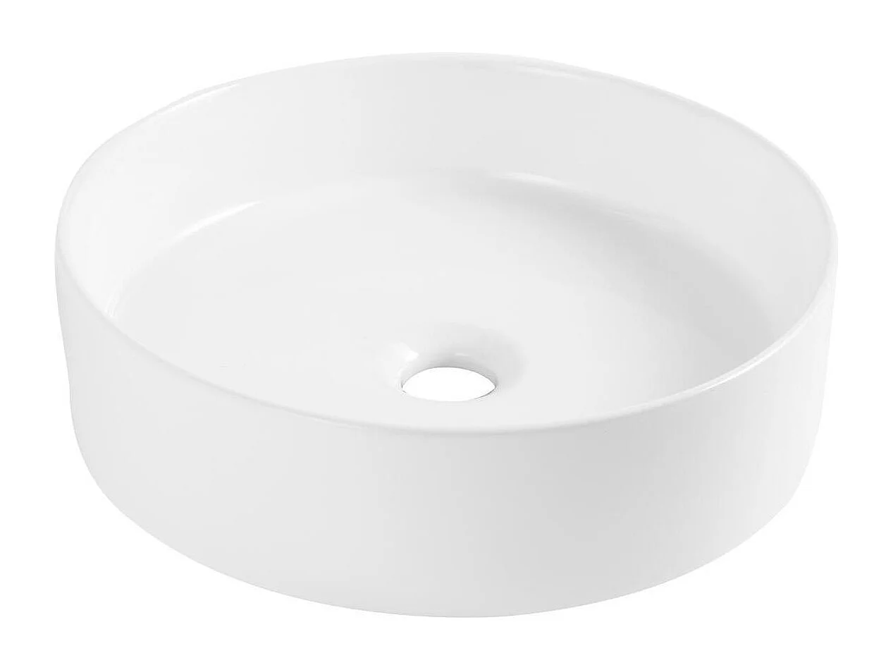 Vasque à poser ronde en céramique D38.5cm