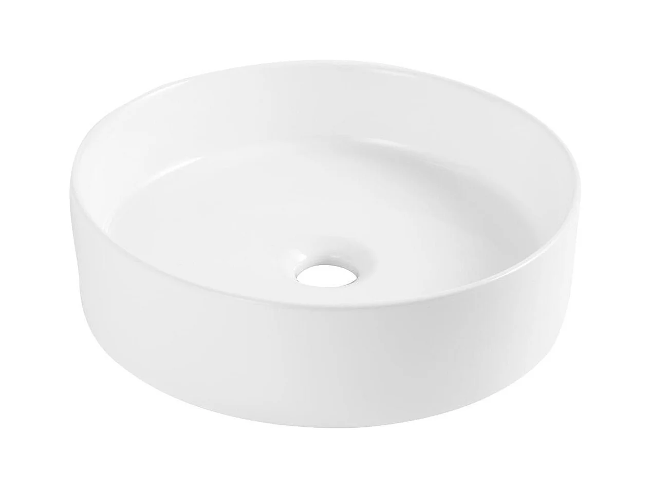 Vasque à poser ronde en céramique D38.5cm