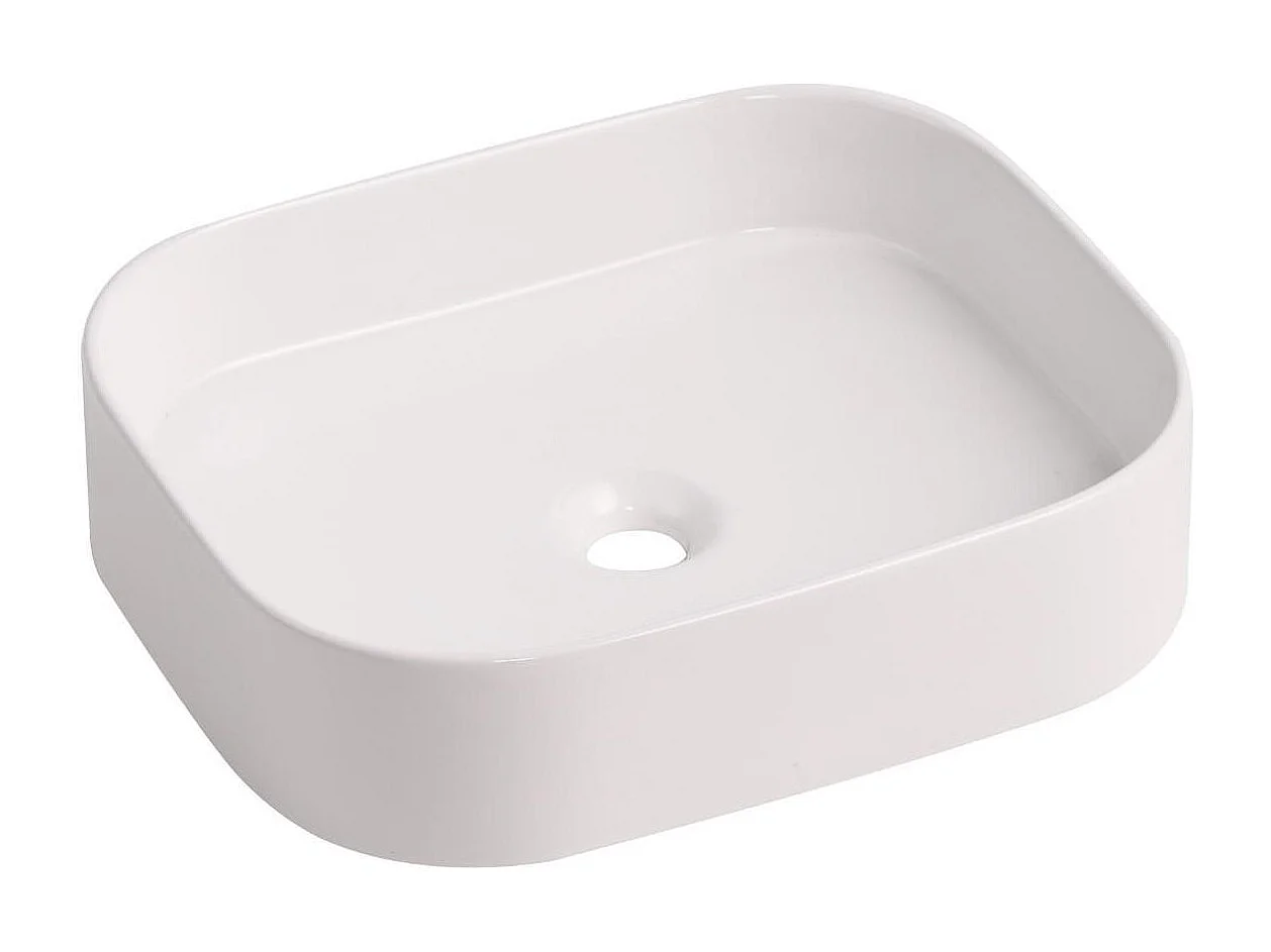 Vasque à poser rectangle en céramique 45x38cm