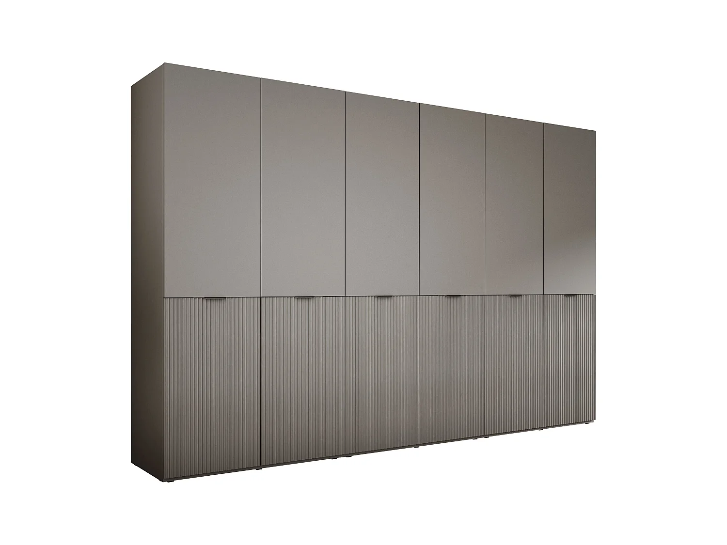 Kleiderschrank, Platingrau, 3 x 100 x 200 x 51 cm