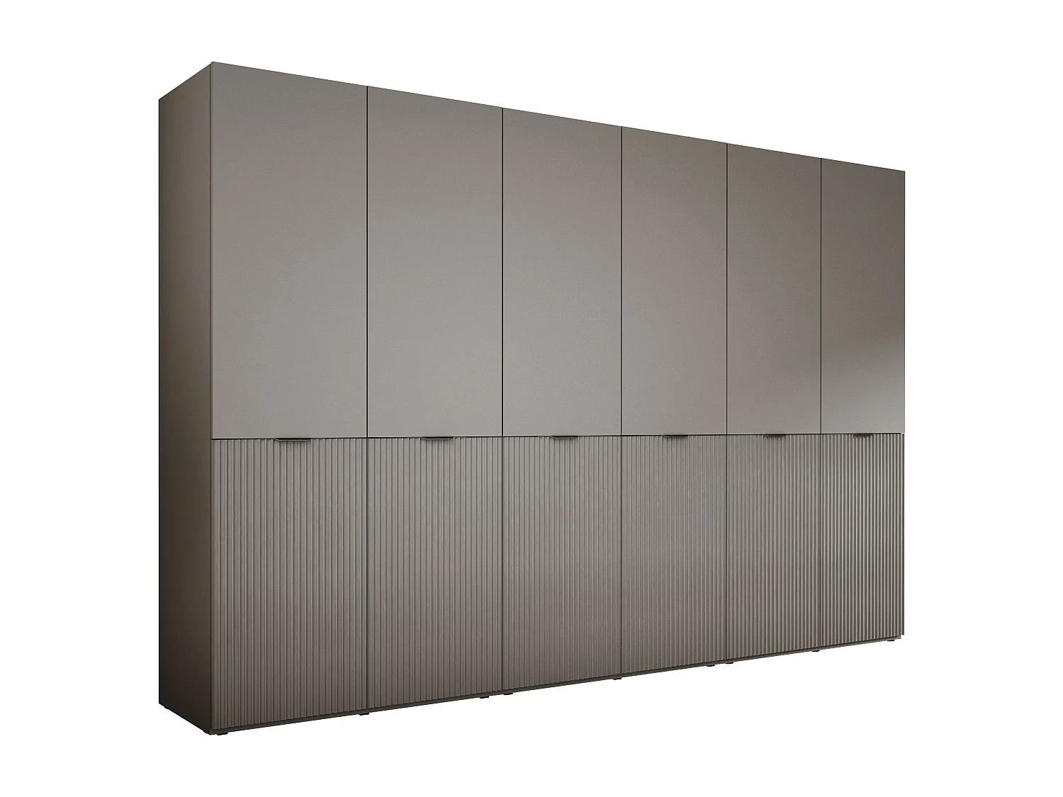 Kleiderschrank: Platingrau, 300 x 200 x 51 cm