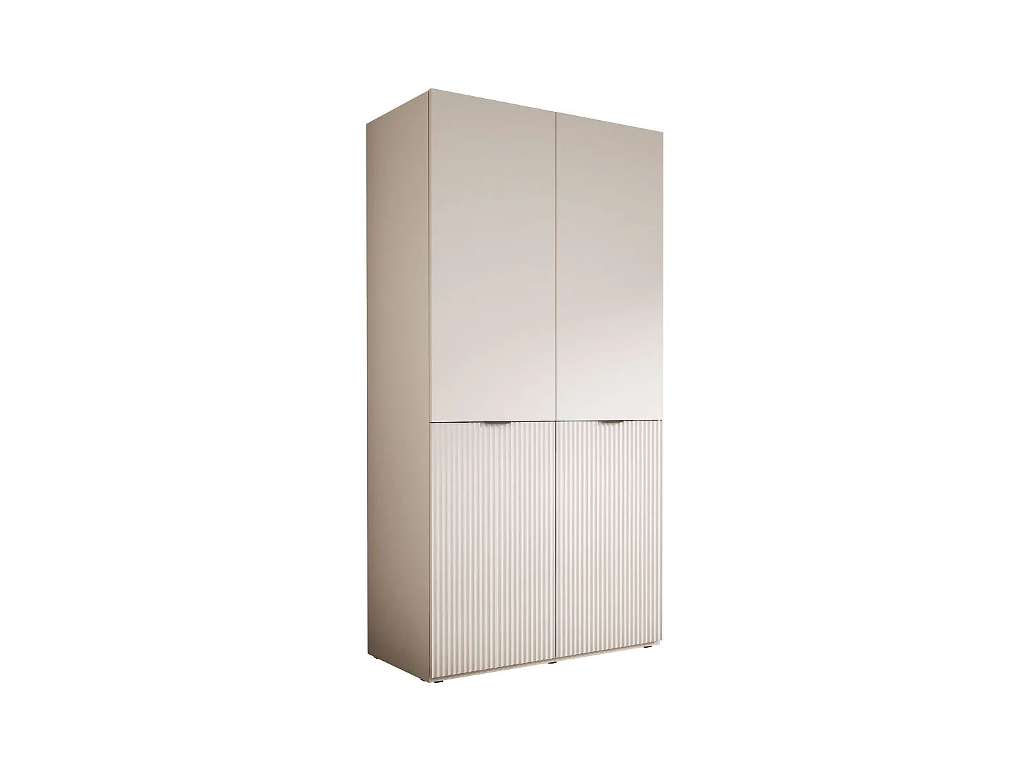 Kleiderschrank, Sandbeige, 100 x 200 x 51 cm