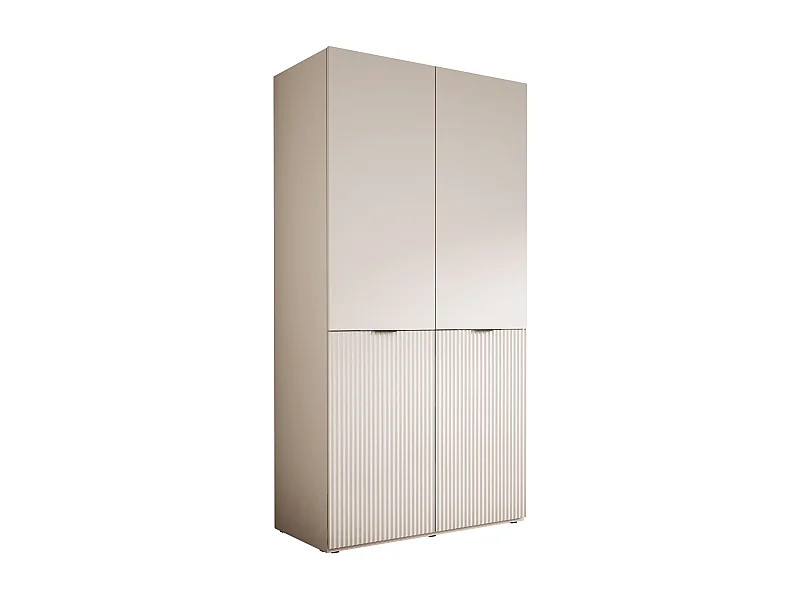 Kleiderschrank: Sandbeige, 100 x 200 x 51 cm