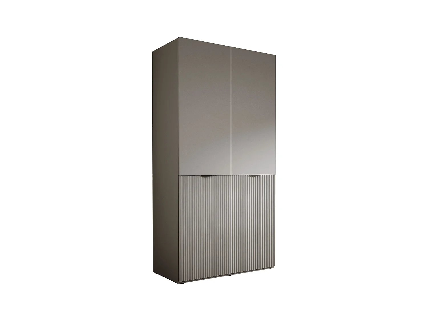 Kleiderschrank, Platingrau, 100 x 200 x 51 cm