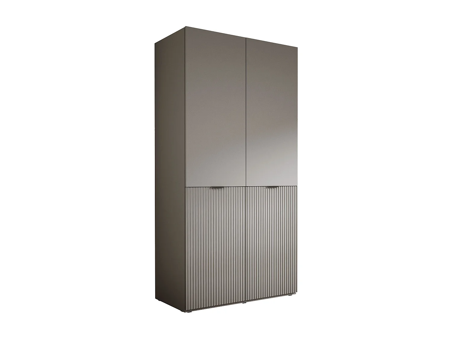 Kleiderschrank, Platingrau, 100 x 200 x 51 cm