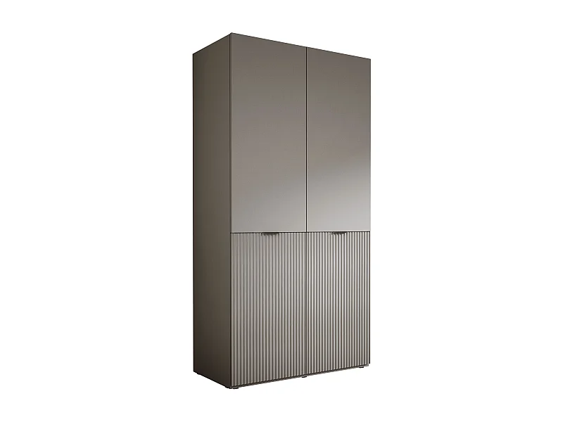 Kleiderschrank: Platingrau, 100 x 200 x 51 cm