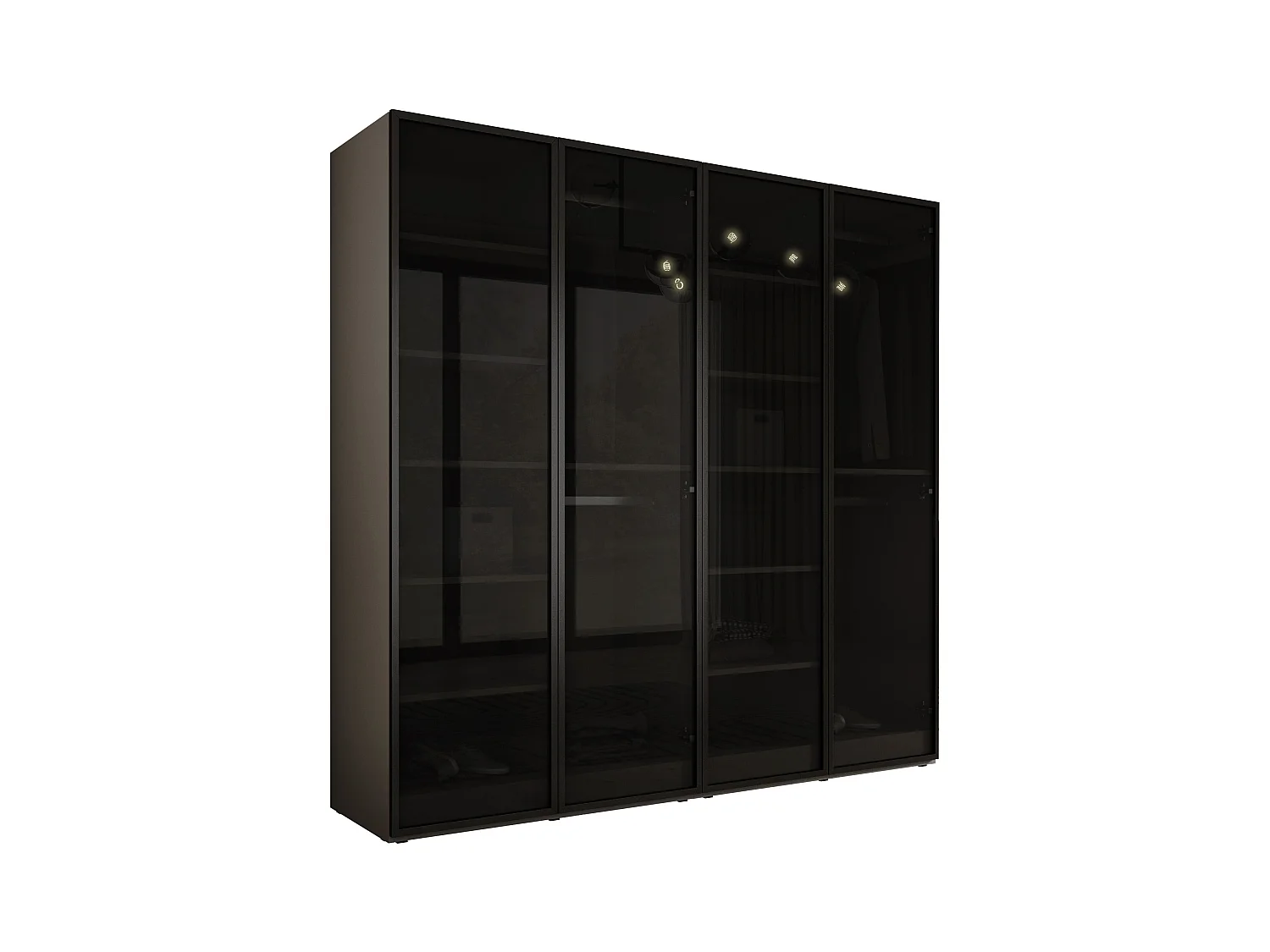 Kleiderschrank, Platingrau, 2 x 100 x 200 x 51 cm