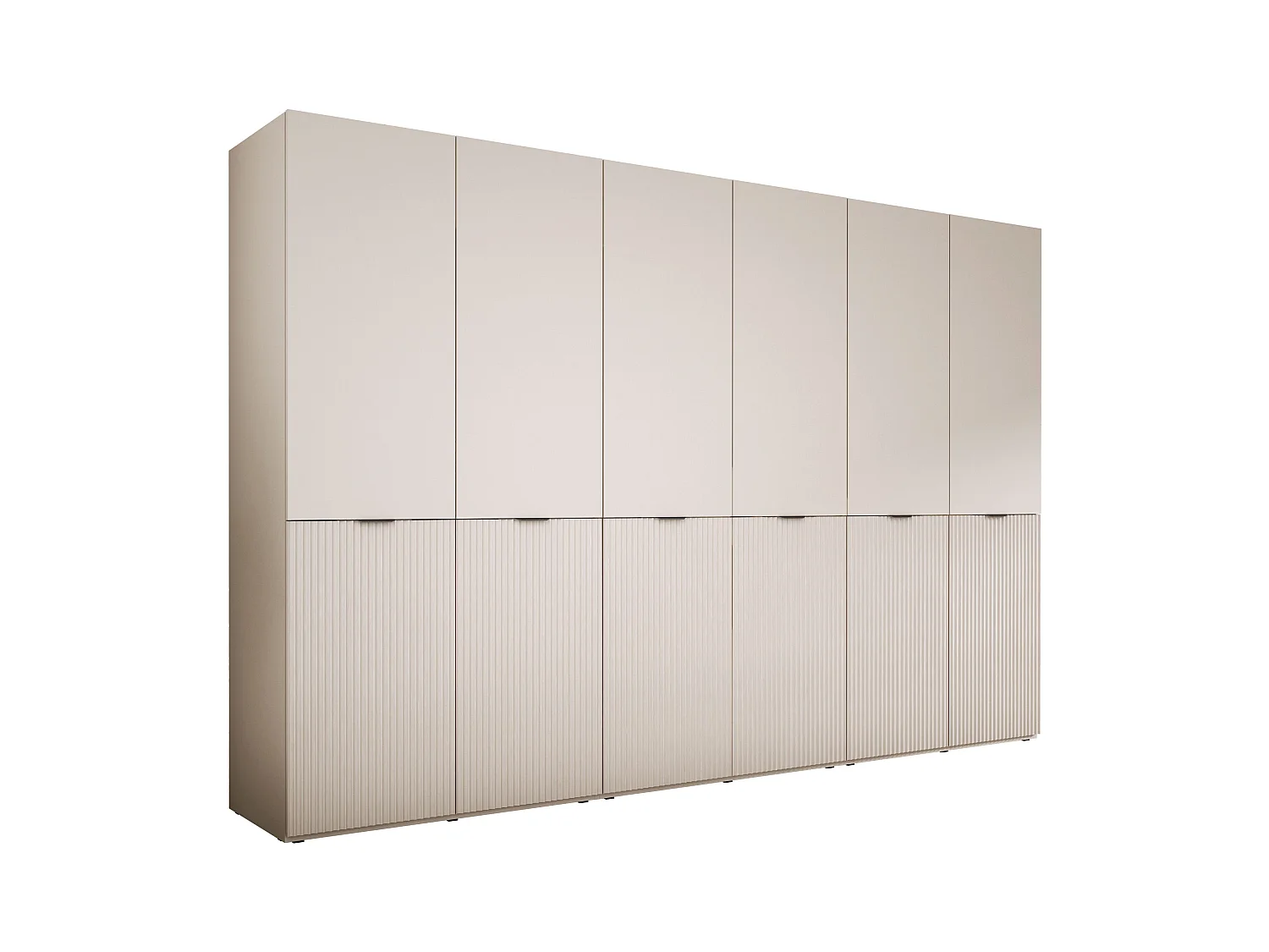 Kleiderschrank, Sandbeige, 3 x 100 x 200 x 51 cm