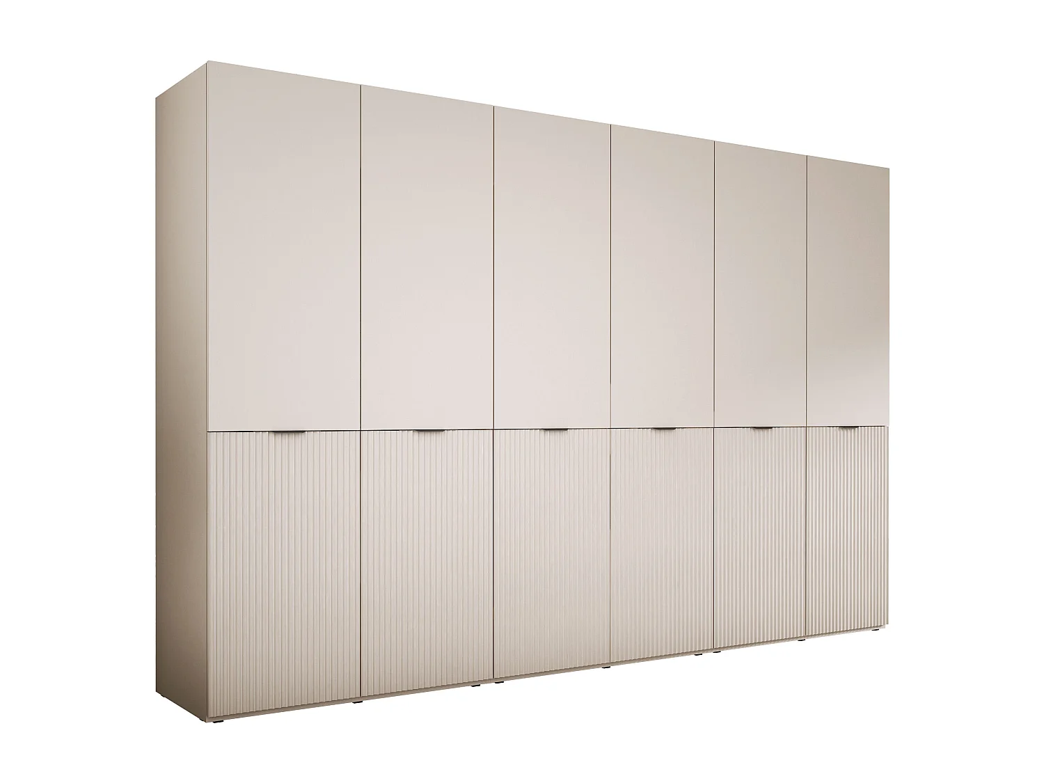 Kleiderschrank, Sandbeige, 3 x 100 x 200 x 51 cm