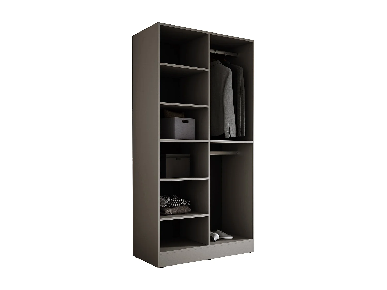Schrank: Platingrau / Anti-Sonnenschutzglas, 100 x 200 x 51 cm