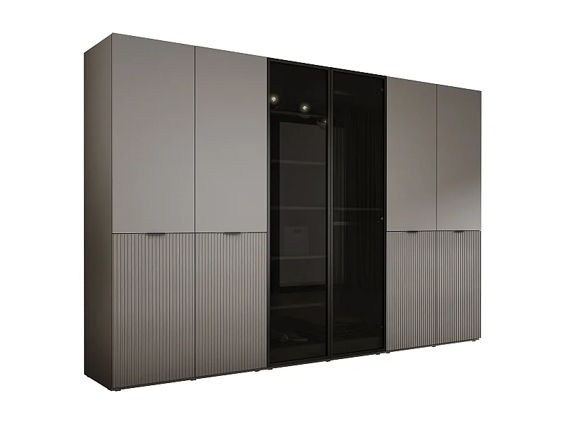 Schrank: Platingrau / Anti-Sonnenschutzglas, 300 x 200 x 51 cm