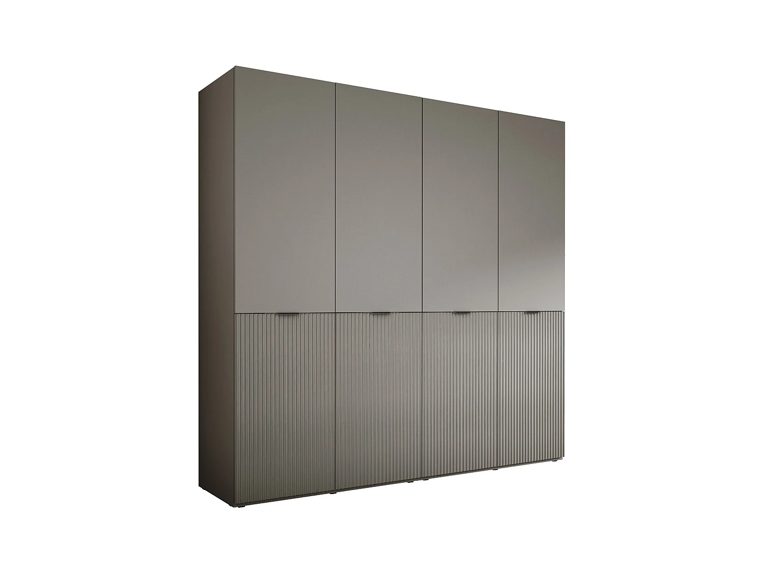 Kleiderschrank, Platingrau / Platingrau, 2 x 100 x 200 x 51 cm