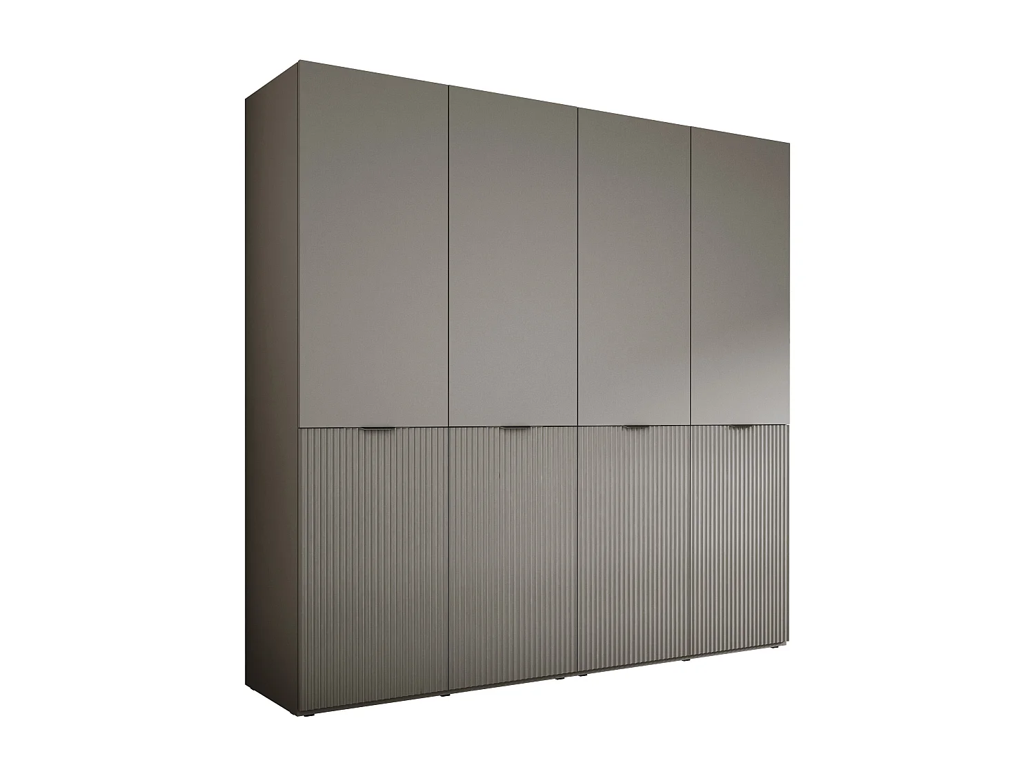 Kleiderschrank: Platingrau, 200 x 200 x 51 cm