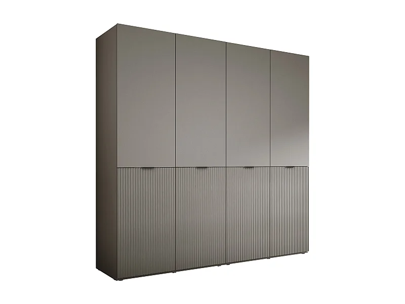 Kleiderschrank: Platingrau, 200 x 200 x 51 cm