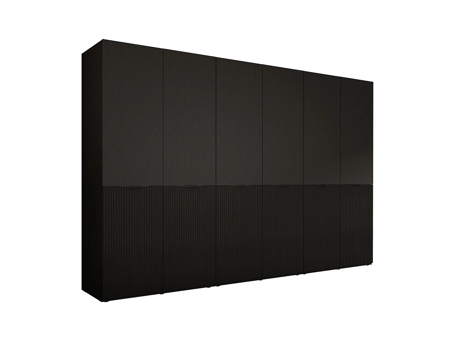 Kleiderschrank, Graphitschwarz, 3 x 100 x 200 x 51 cm