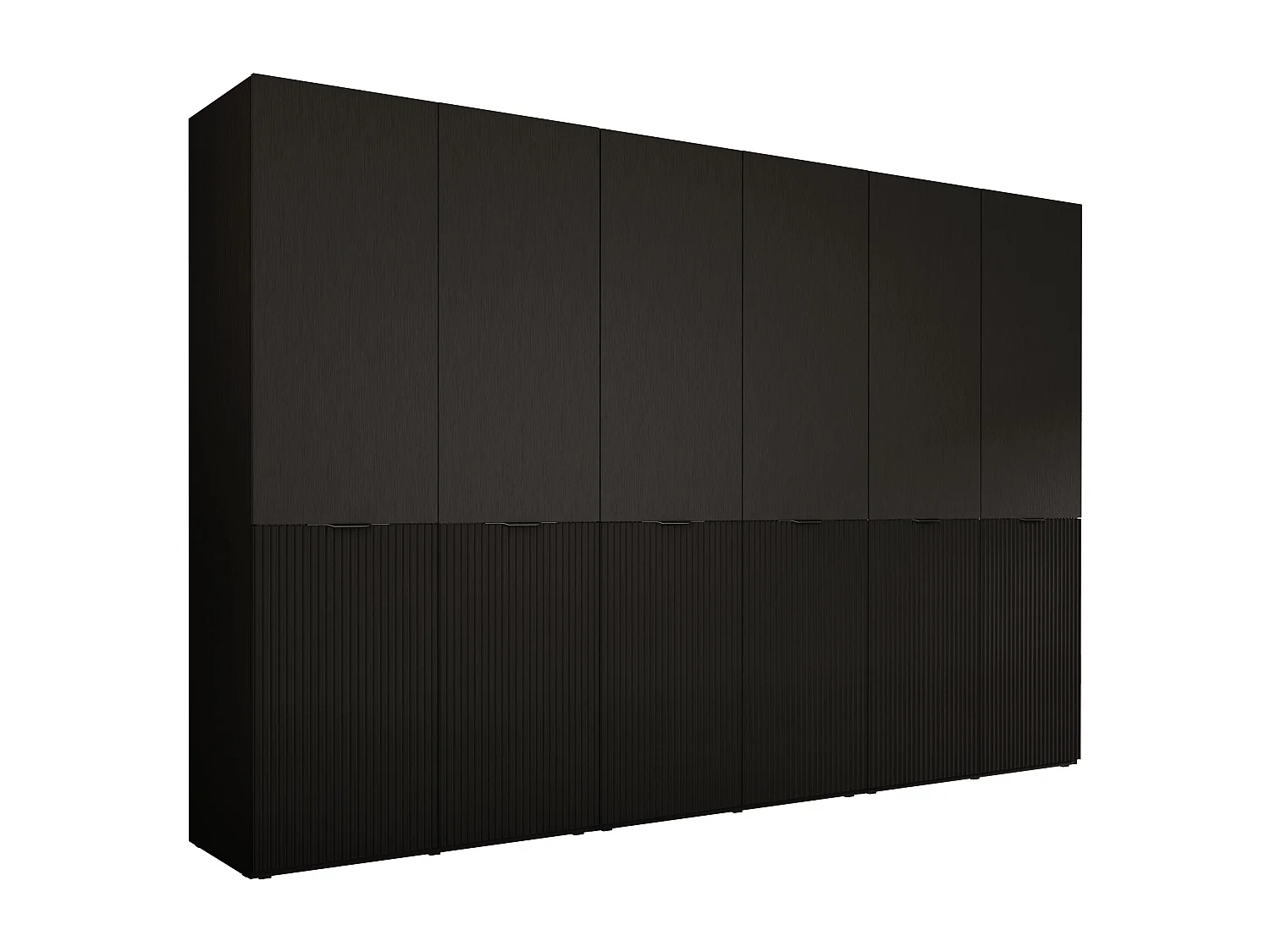 Kleiderschrank, Graphitschwarz, 3 x 100 x 200 x 51 cm