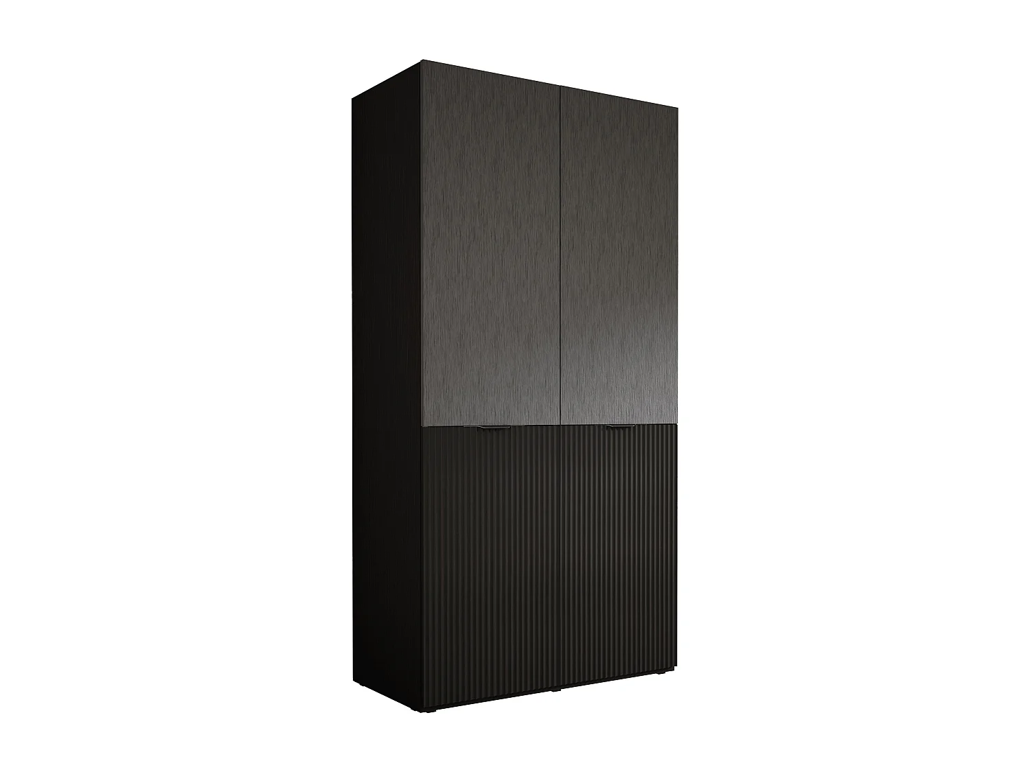 Kleiderschrank: Graphitschwarz, 100 x 200 x 51 cm