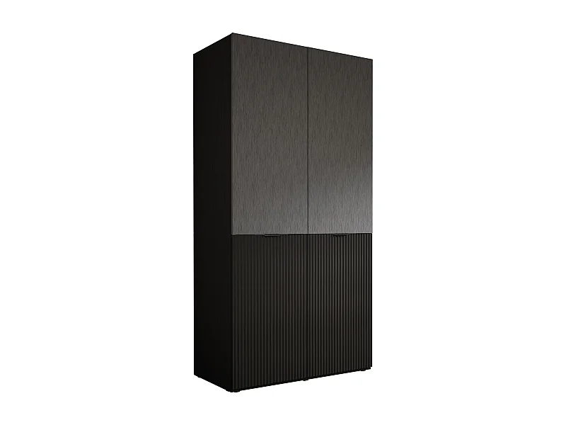 Kleiderschrank: Graphitschwarz, 100 x 200 x 51 cm