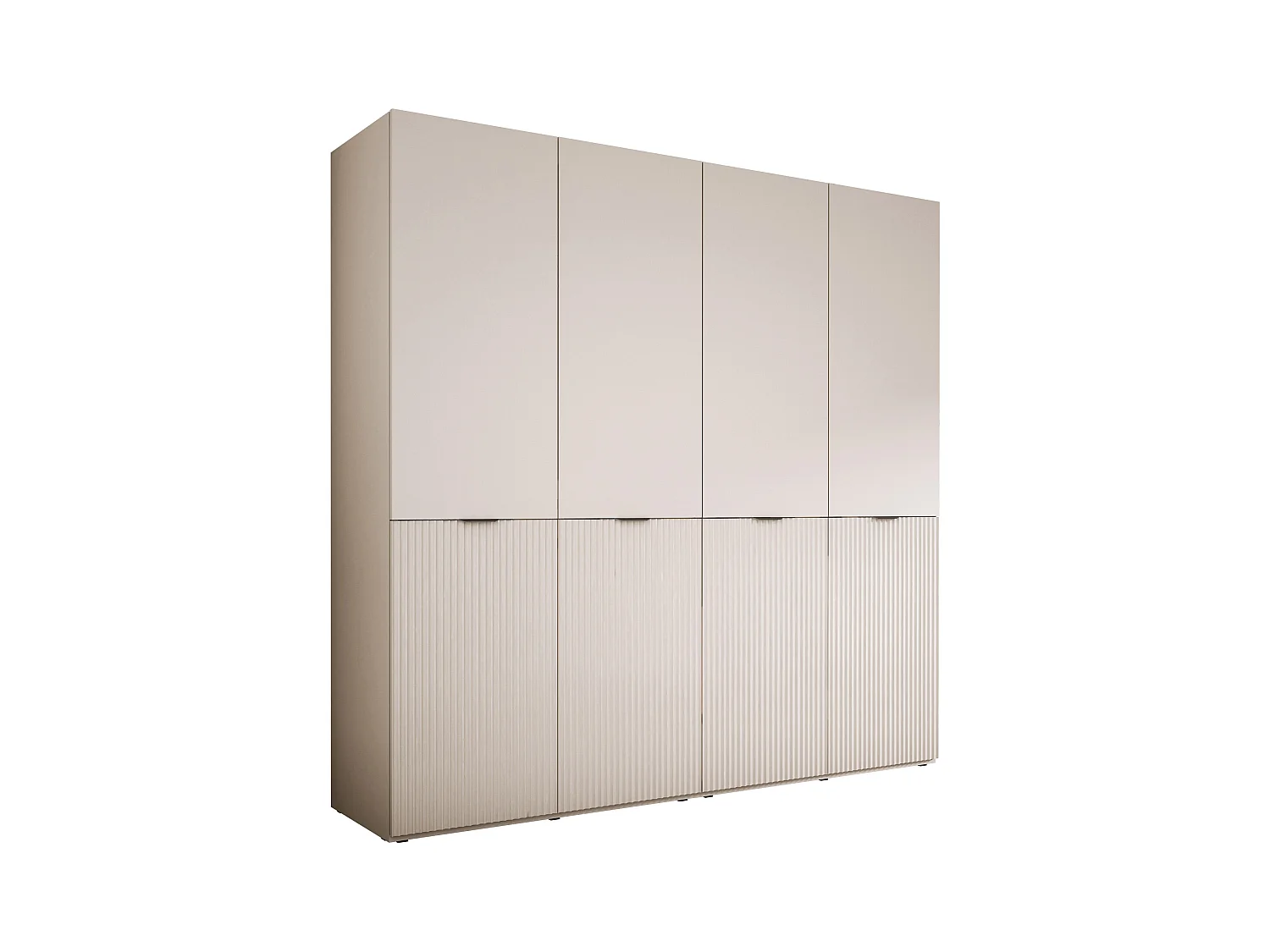 Kleiderschrank, Sandbeige / Sandbeige, 2 x 100 x 200 x 51 cm