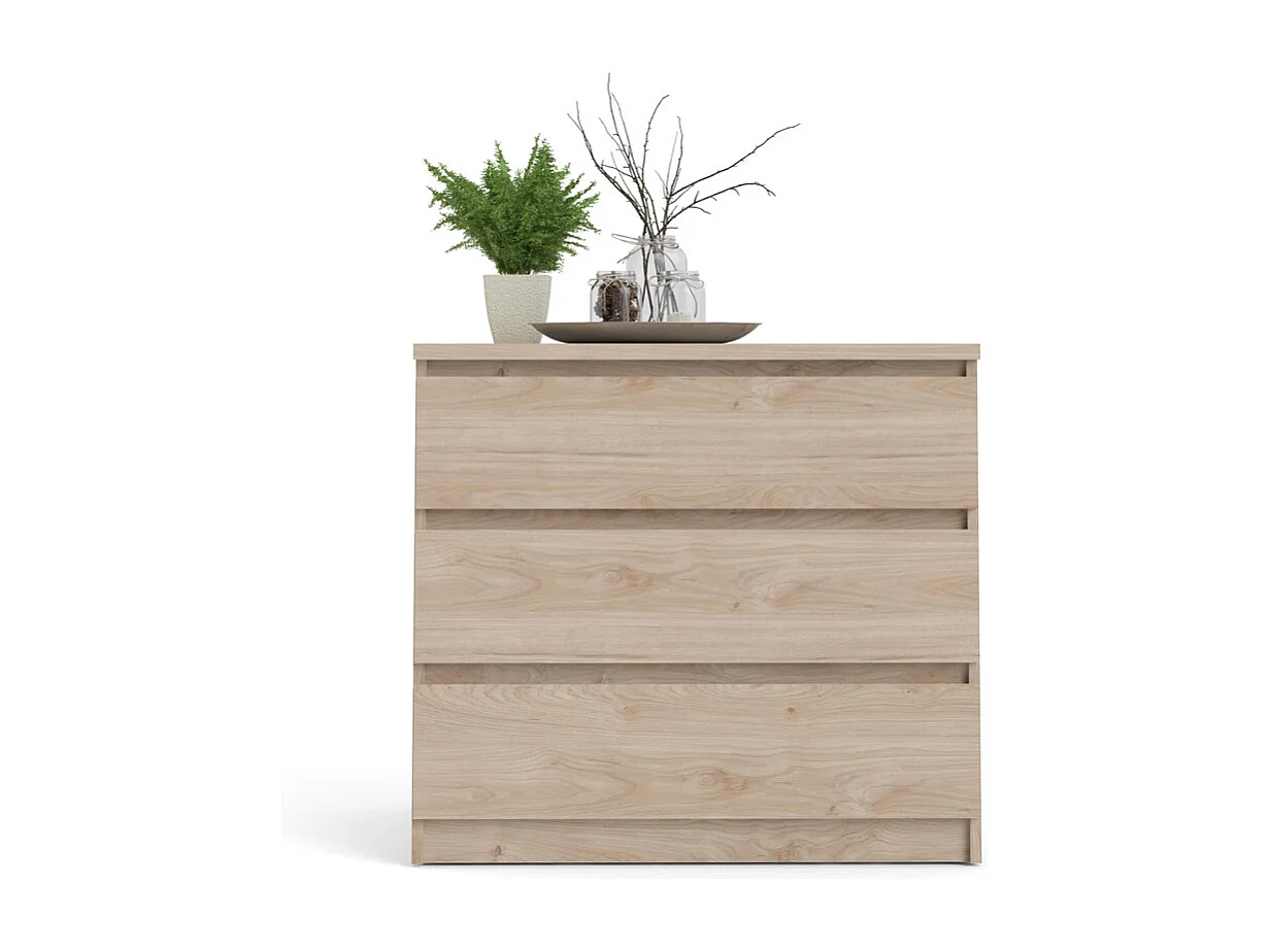 Cassettiera Nada a 3 cassetti, decoro Hickory.