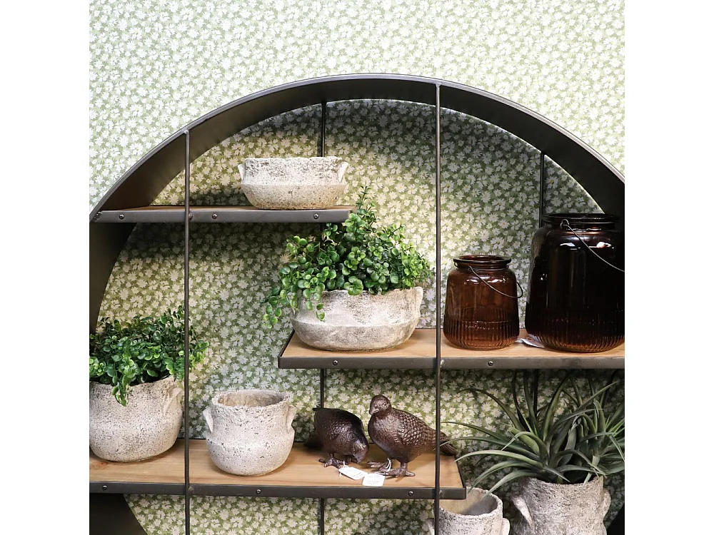 ~ Coupe ronde "Antique" en béton gris vieilli Ø25.5 x 12 cm