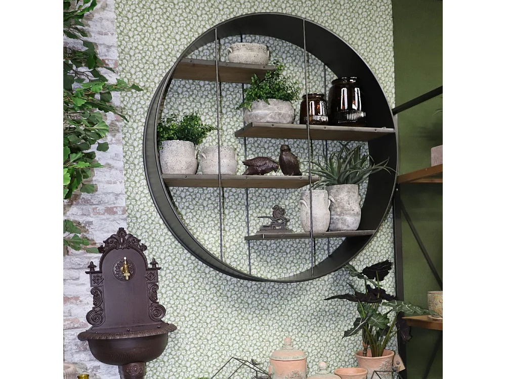 ~ Coupe ronde "Antique" en béton gris vieilli Ø25.5 x 12 cm