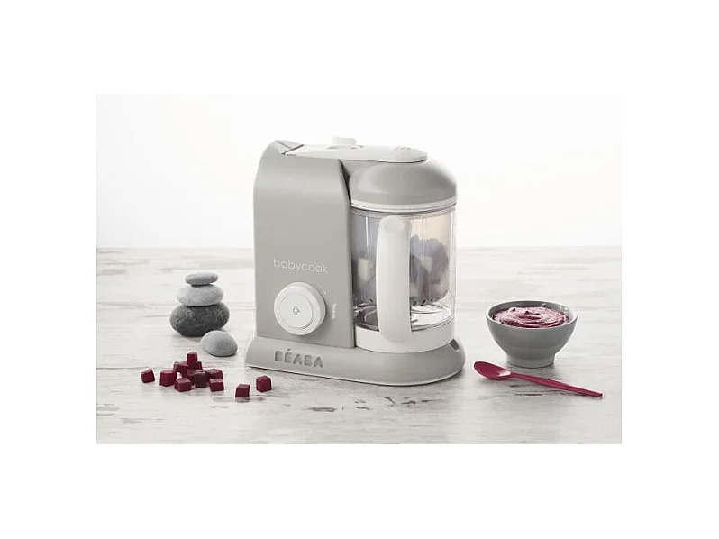Robot Cuiseur Mixeur Bébé 4 en 1 BEABA Babycook Solo - Gris XL 1100ml