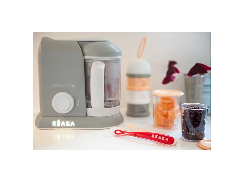 Robot Cuiseur Mixeur Bébé 4 en 1 BEABA Babycook Solo - Gris XL 1100ml