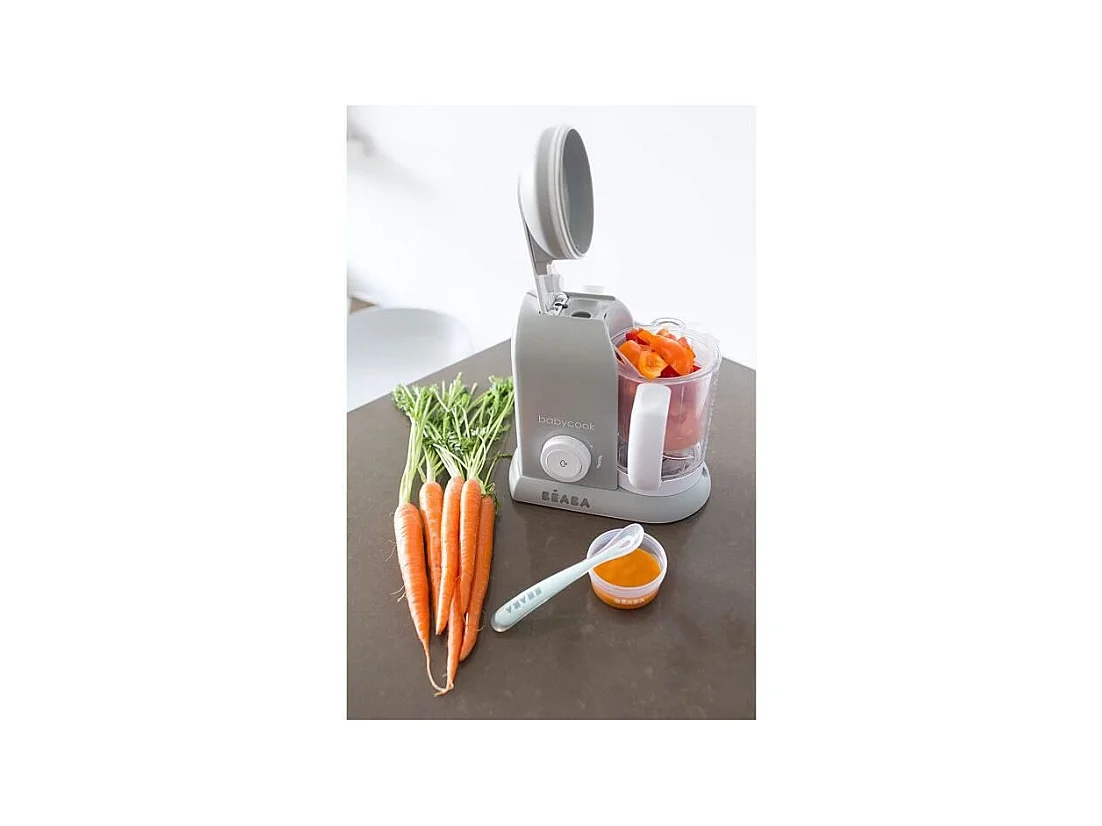 Robot Cuiseur Mixeur Bébé 4 en 1 BEABA Babycook Solo - Gris XL 1100ml