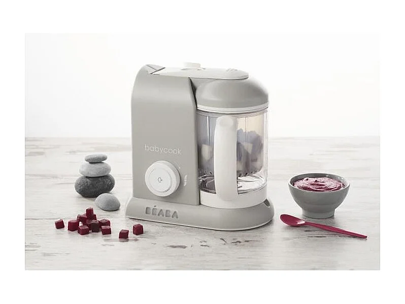 Robot Cuiseur Mixeur Bébé 4 en 1 BEABA Babycook Solo - Gris XL 1100ml