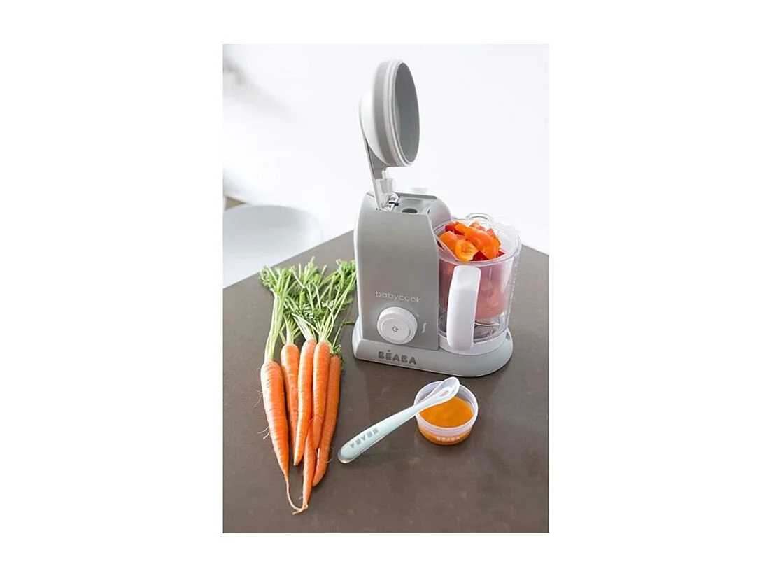 Robot Cuiseur Mixeur Bébé 4 en 1 BEABA Babycook Solo - Gris XL 1100ml